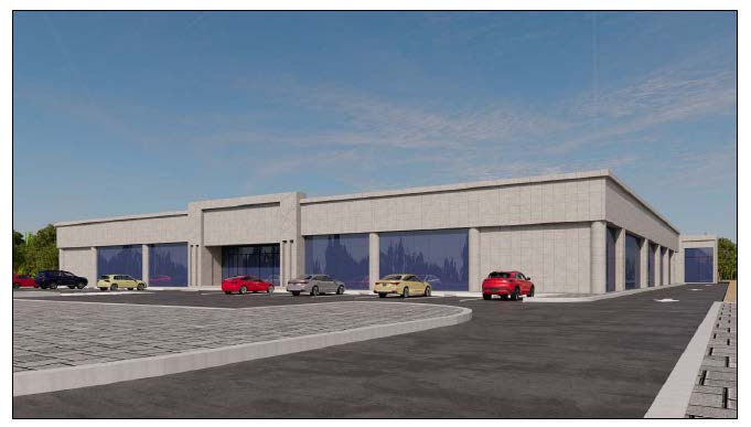 Industrial warehouse development render